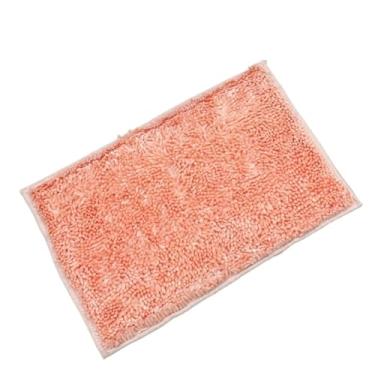 Imagem de Tapete de chenille, tapete antiderrapante para banheiro, tapete absorvente de porta de banheiro, tapete de cozinha para quarto (rosa, 40 x 60 cm)