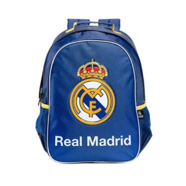 Imagem de Mochila Esportiva Juvenil Escolar Futebol Real Madri 16672 Oficial Cor