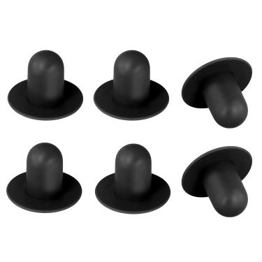 Imagem de 6 plugues de piscina para piscina acima do solo, tampão de filtro de bomba de borracha, plugues de substituição de plugue de parede para piscinas para Intex (preto)