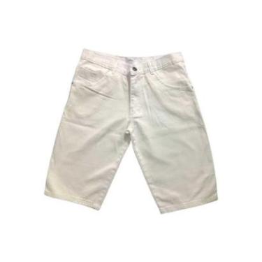 Imagem de Bermuda Sarja Branca Tradicional Adulto-Masculino