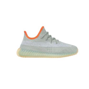 Imagem de adidas Tênis masculino Yeezy Boost 350 V2 sem cadarço, Deserto, 12 Little Kid
