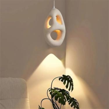 Imagem de Luminária de mesa moderna com pendente, base E27, lustre com altura ajustável, luminária de teto para cozinha, design criativo e irregular, ideal para sala de jantar, sala de estar e escritó