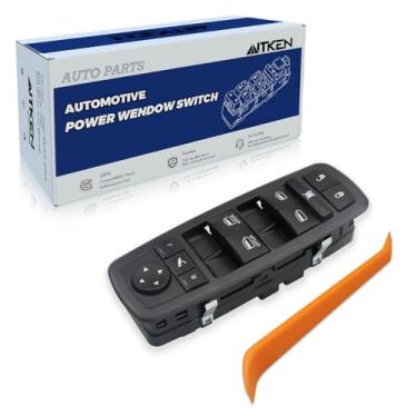 Imagem de AITKEN Interruptor de controle de trava de janela de porta com controle de espelho dobrável elétrico para picape Ram 2019-2024 4 portas, Chrysler 300 P/N 68262252AA 2016-2023