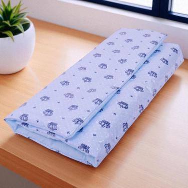 Imagem de Trocador Portátil Fraldas Impermeável Para Bebê Coroa Azul