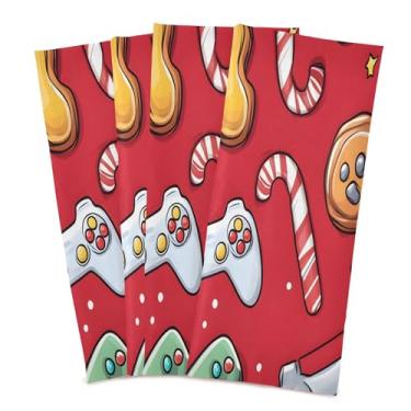 Imagem de xigua Conjunto de 6 panos de prato de cozinha de biscoito de gengibre, macios e altamente absorventes de secagem rápida para limpeza de pratos e limpeza à mão, 71 x 45 cm