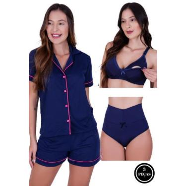 Imagem de COMBO AMAMENTAÇÃO PÓS PARTO PIJAMA BRENDA +JOLIE - c10 BRENDA + JOLIE 