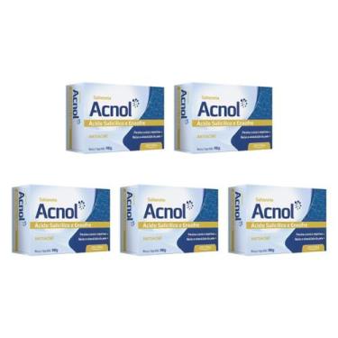 Imagem de Kit 5 Sabonetes Acnol Arte Nativa 90g para Pele Oleosa Acneica Cravos 