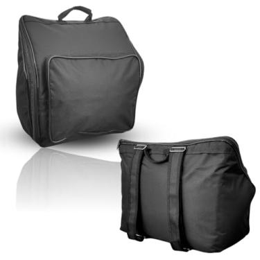 Imagem de Capa Bag Estojo Mochila para Acordeon Sanfona Gaita 8 Baixos Acolchoada Estofada Espumada Almofadada Forrada Macia com Enchimento Revestida Impermeável Proteção Transporte Seguro
