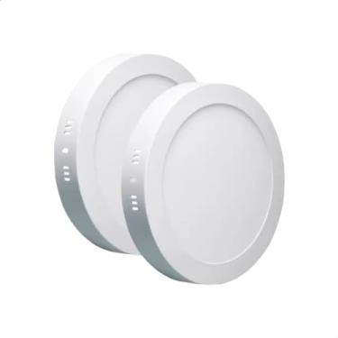 Imagem de Kit 2 Painel Plafon Led 18w Redondo Sobrepor Branco Frio Bivolt