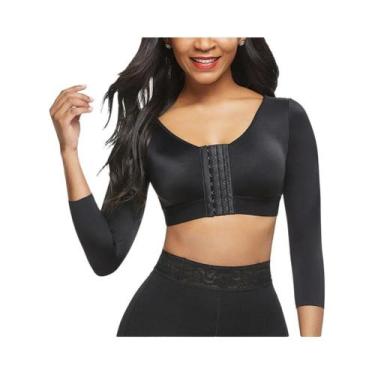 Imagem de Modelador De Braço Pós-Cirúrgico Feminino Com Sutiã Push-Up, Mangas De