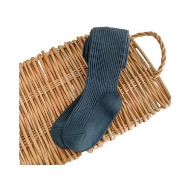 Imagem de Meias De Algodão Para Meninas Com Listras E Cores Sólidas Outono Prima