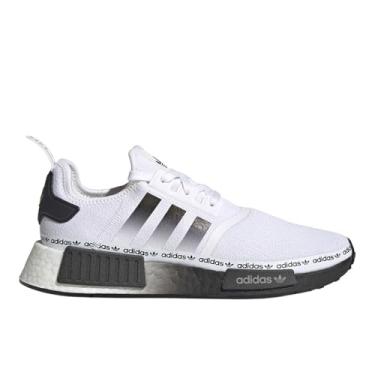 Imagem de adidas Tênis masculino casual NMD R1 com cadarço - Verde, Branco, 39