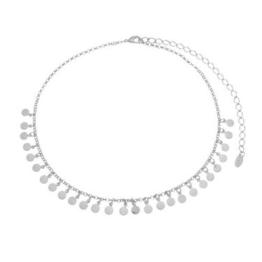 Imagem de Choker mini medalhas laika folheada em ródio branco - Piuka, Rodio bra