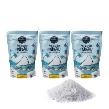 Imagem de Kit Sal Marinho Fino Integral de Mossoró Sem Antiumectante - BR Spices