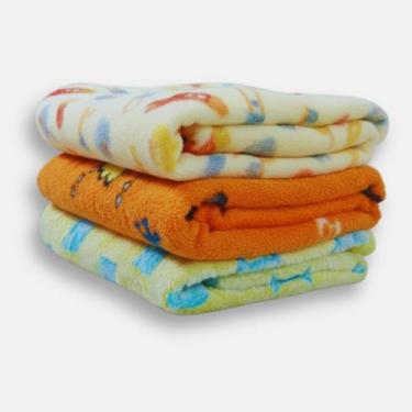 Imagem de Manta Bebê Cobertor Estampado Macio Microfibra Menino Menina - Dois Am