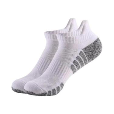 Imagem de Meias Esportivas Unissex De Cano Baixo Respiráveis De Algodão Com Sola