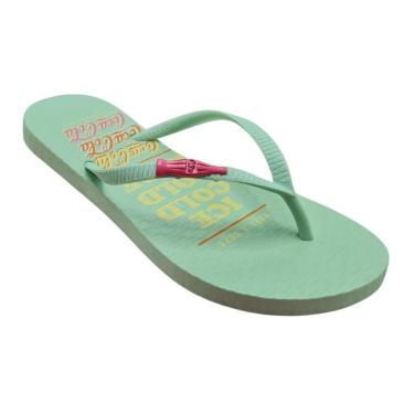 Imagem de Chinelo Coca-Cola Rosa Branco Verde Claro Feminino Square Nº 33 ao 42-Feminino
