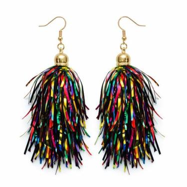 Imagem de Brinco de Fitas Coloridas Carnaval Bloquinhos - Studio Das Festas