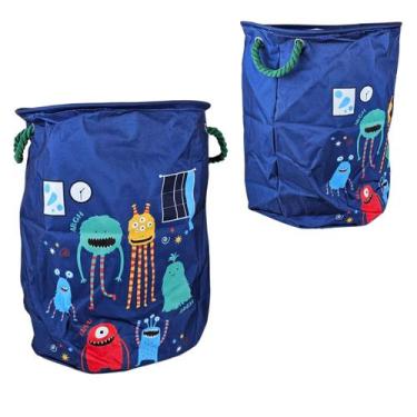 Imagem de Cesto Organizador Infatil Estampas Variadas Nina 35x45cm Cor:Monstros 