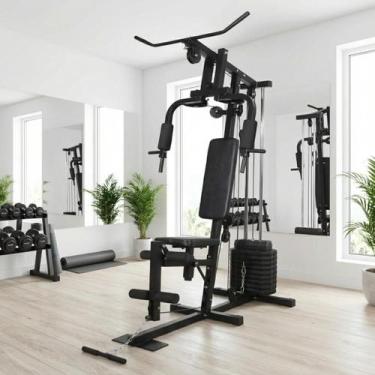 Imagem de Estação de Musculação Completa 45kg Eagle Force Treino Residencial Aca