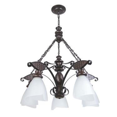 Imagem de Lustre Muller Rústico 5 Lâmpadas Envelhecido 505e