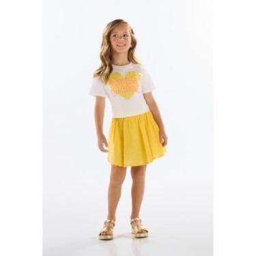 Imagem de Conjunto com Blusa de Strass e Saia Quimby-Feminino