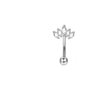 Imagem de Piercings De 16G Para Mulheres: Argolas Curvas Para Sobrancelha, Umbig