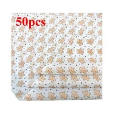 Imagem de Papel De Embalagem De Presente De Natal Com Estampa De Biscoito De Gen