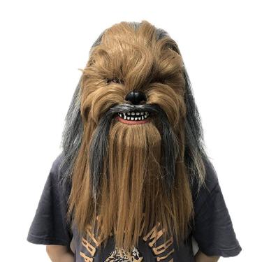 Imagem de Máscara realista de látex Chewbacca com mandíbula móvel para adultos