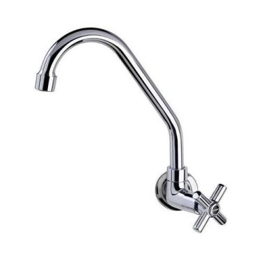 Imagem de Torneira de Parede Cozinha em Latao e Inox 201 Cromada - Big Obra