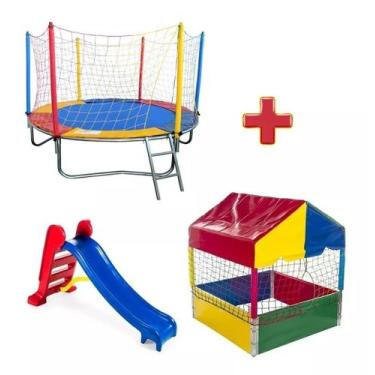 Imagem de Cama Elástica Pula Pula 2,30m Nacional + Piscina de Bolinhas 1,00m + E