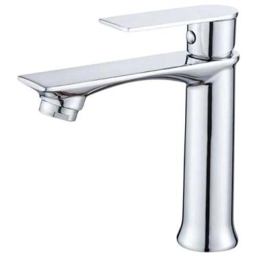 Imagem de Torneira de Bancada Bica Baixa em Inox e ABS Cromada Lavatório Banheir