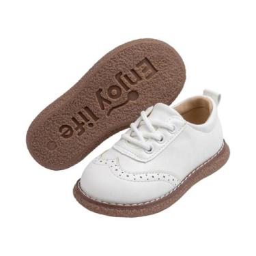 Imagem de Sapatos De Couro Retro Para Crianças, Solado De Borracha Respirável, C