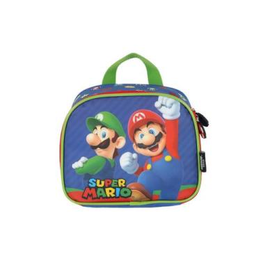 Imagem de Lancheira Escolar Infantil Super Mario Luxcel LA42543MO Cor:Azul, Azul