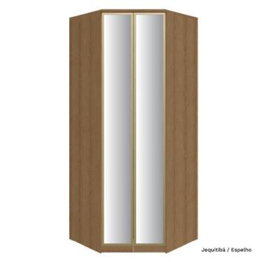 Imagem de Guarda Roupa Modulado 2 Porta Vidro 234cm 2 Gav Canto Closet - Móveis 