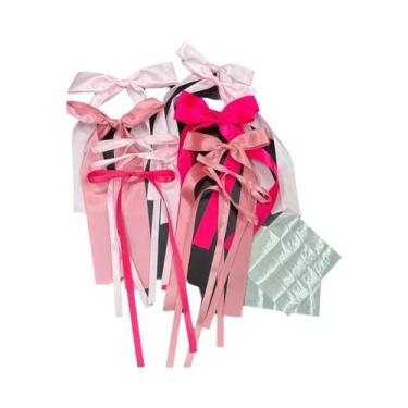 Imagem de Decoração De Parede Com Laços Rosa DIY, Guirlanda De Laços Para Fundo 