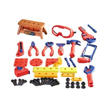 Imagem de Brinquedo De Furadeira Elétrica Para Crianças Com Caixa De Ferramentas