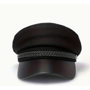 Imagem de Boina Militar Vintage Chapéu Quepe Estilo Britãnico Retrô - Asia, Pret