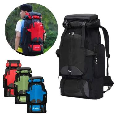 Imagem de Mochila Impermeável 70L Resistente Camping e Trilhas Viagem Grande Aca