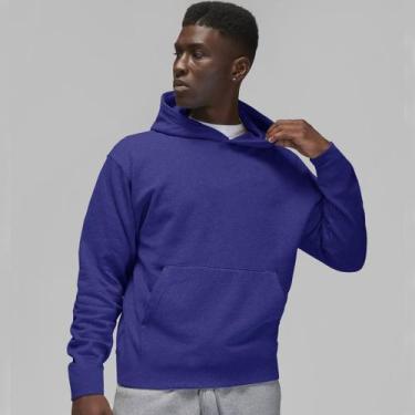 Imagem de Blusa de Moletom Masculina Canguru com Capuz e Bolsos Cores - Slim Fit