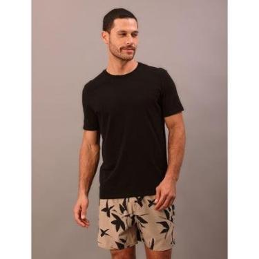Imagem de Camiseta Manga Curta Logo Costas Calvin Klein Swimwear - Preto-Masculino