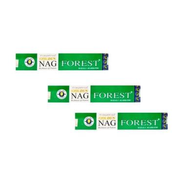 Imagem de KIT Com 3 Incensos Indiano Massala Golden Nag Varetas, Forest