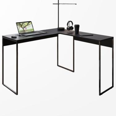 Imagem de Mesa Em L Industrial Para Escritório E Home Office - Móblis Móveis, Pr