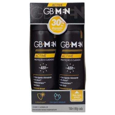 Imagem de Kit 2 Desodorante Aerossol Active GB Men 48h Vegano Giovanna Baby