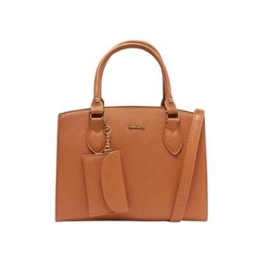 Imagem de Bolsa Feminina Anacapri Tote Essencial Com Pouch Media Caramelo-Feminino