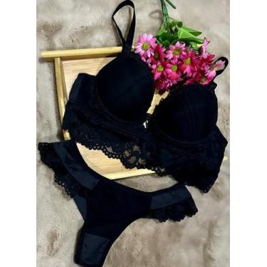 Imagem de Conjunto De Lingerie Com Aplicação De Tule E Renda. - ANA JULIA  MODA 