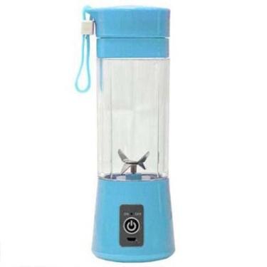 Imagem de Mini Liquidificador Portátil Usb Recarregável 6 Laminas Azul - AQUILAE