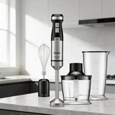 Imagem de Mixer Elgin 1000w 3 Em 1 Turbo Inox 127v Ultra Potente, Prateado, 110V