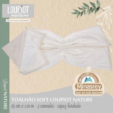 Imagem de Toalhão Soft Loupiot Nature Bege - Tecido 100% Algodão com Capuz - MIN