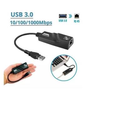 Imagem de Adaptador Ethernet USB 3.0 Rj45 Rede Gigabit 10/100/1000cabo - IT-Blue